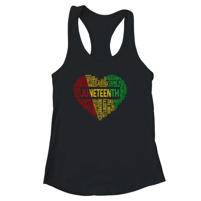 Juneteenth Heart Black History Afro American African Freedom Shirt & Tank Top | siriusteestore