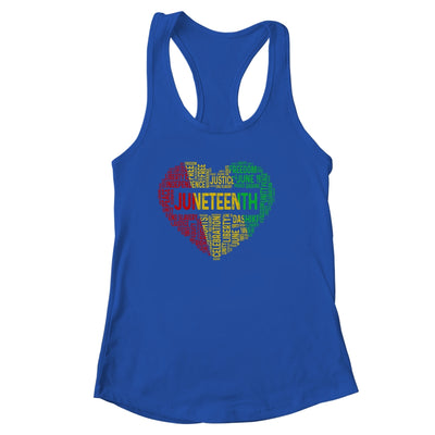 Juneteenth Heart Black History Afro American African Freedom Shirt & Tank Top | siriusteestore