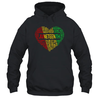 Juneteenth Heart Black History Afro American African Freedom Shirt & Tank Top | siriusteestore