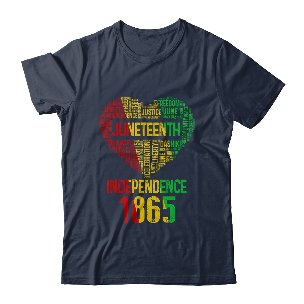 Juneteenth Heart Black History Afro American African Women Shirt & Tank Top | siriusteestore