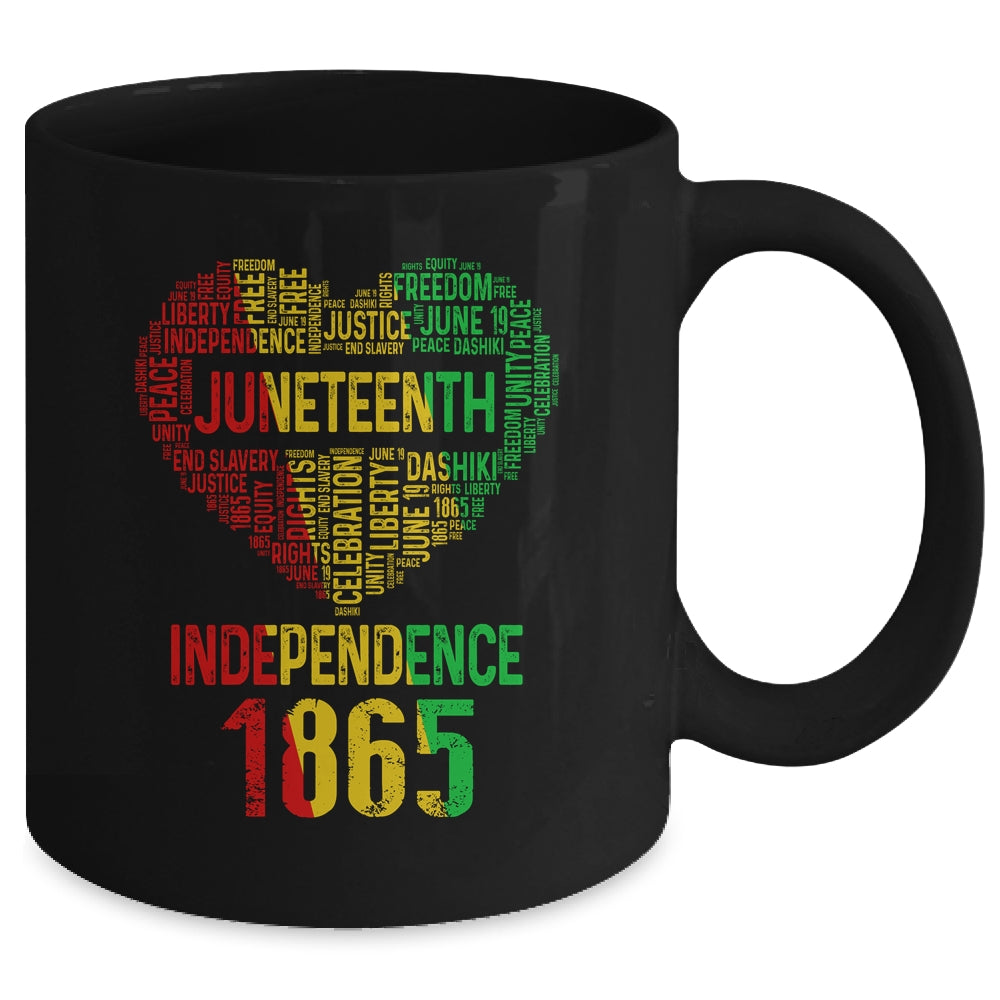 Juneteenth Heart Black History Afro American African Women Mug | siriusteestore