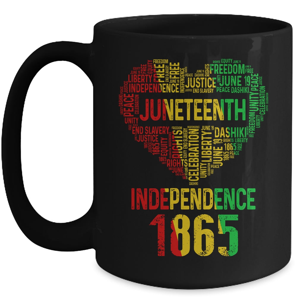 Juneteenth Heart Black History Afro American African Women Mug | siriusteestore