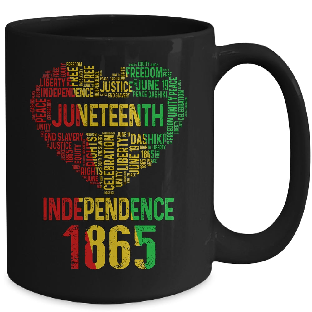 Juneteenth Heart Black History Afro American African Women Mug | siriusteestore