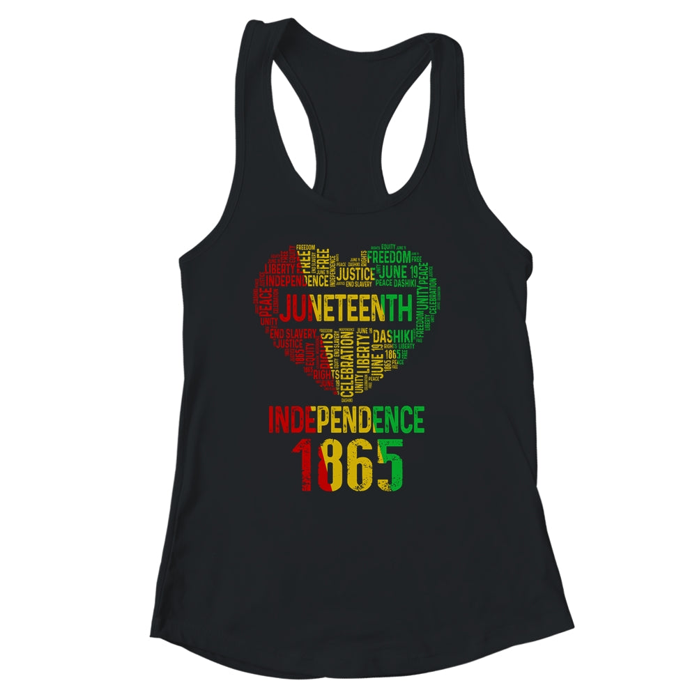 Juneteenth Heart Black History Afro American African Women Shirt & Tank Top | siriusteestore