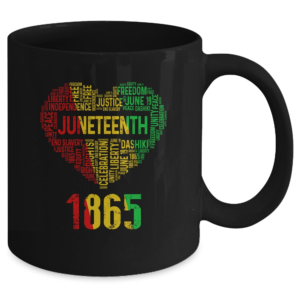 Juneteenth Heart Black History Afro American Women Girl Men Mug | siriusteestore