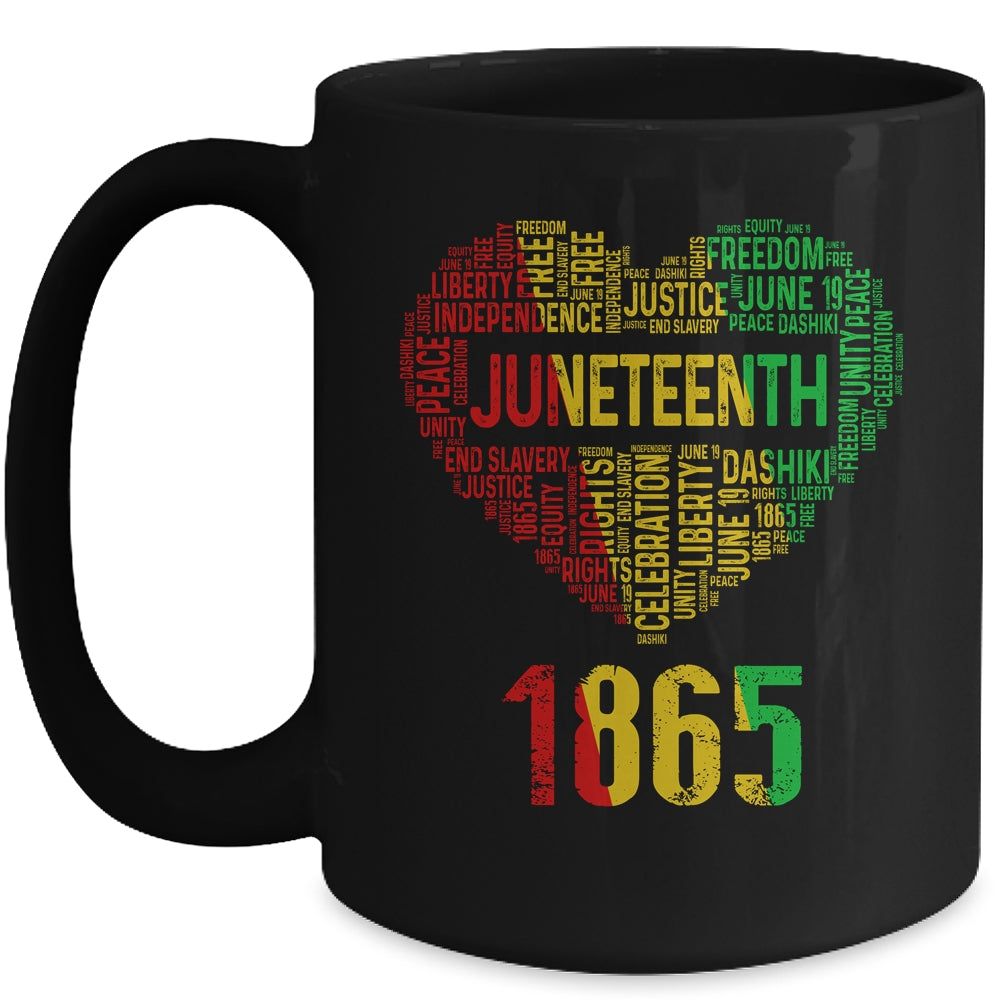 Juneteenth Heart Black History Afro American Women Girl Men Mug | siriusteestore