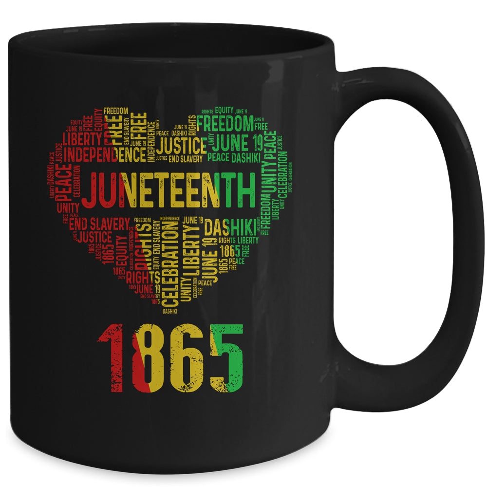 Juneteenth Heart Black History Afro American Women Girl Men Mug | siriusteestore