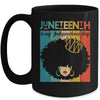 Juneteenth My Independence Day Retro Afro Melanin Mug | siriusteestore