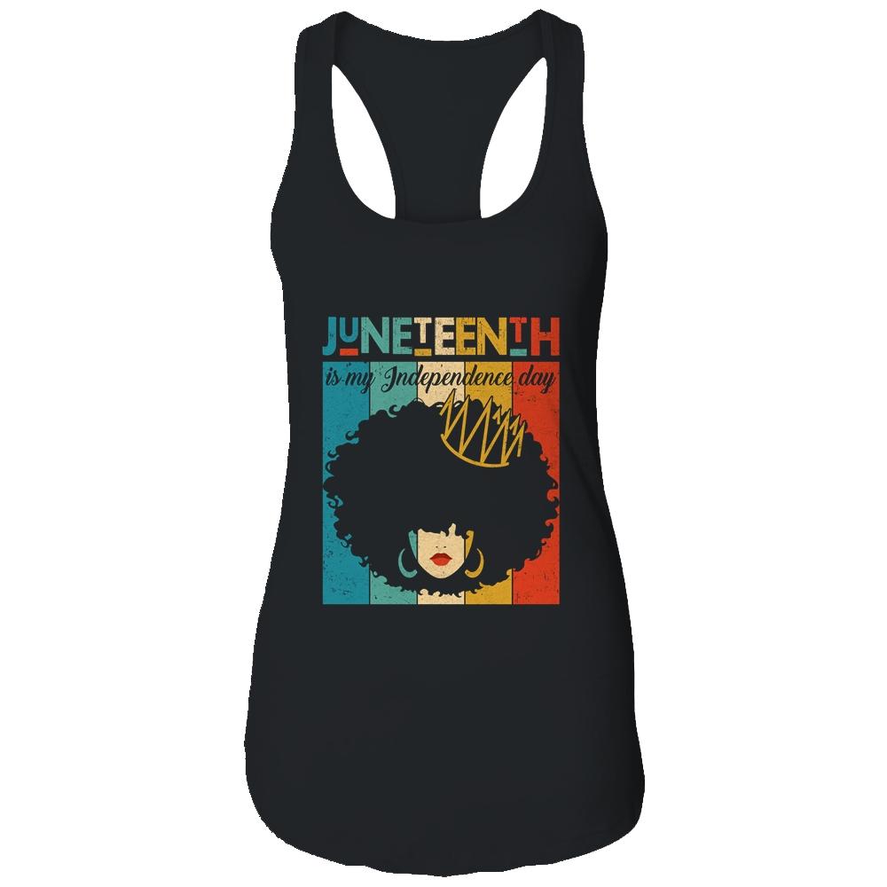 Juneteenth My Independence Day Retro Afro Melanin Shirt & Tank Top | Siriustee.com