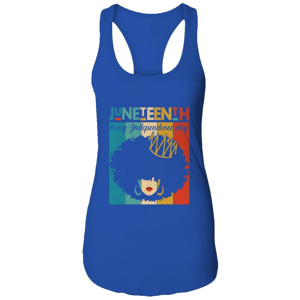 Juneteenth My Independence Day Retro Afro Melanin Shirt & Tank Top | Siriustee.com