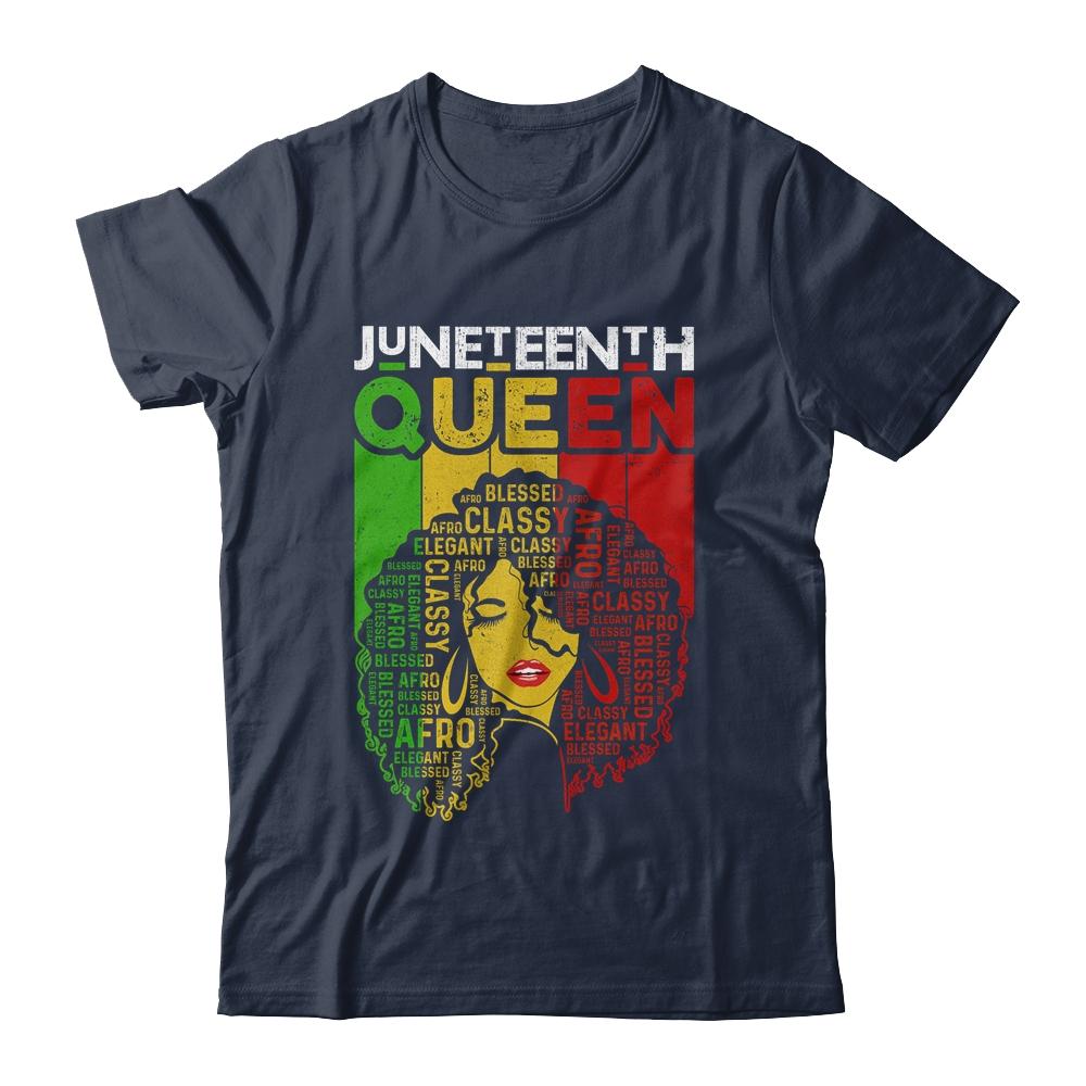 Juneteenth Queen Afro Melanin Black Girl Magic Women Girls Shirt & Tank Top | Siriustee.com