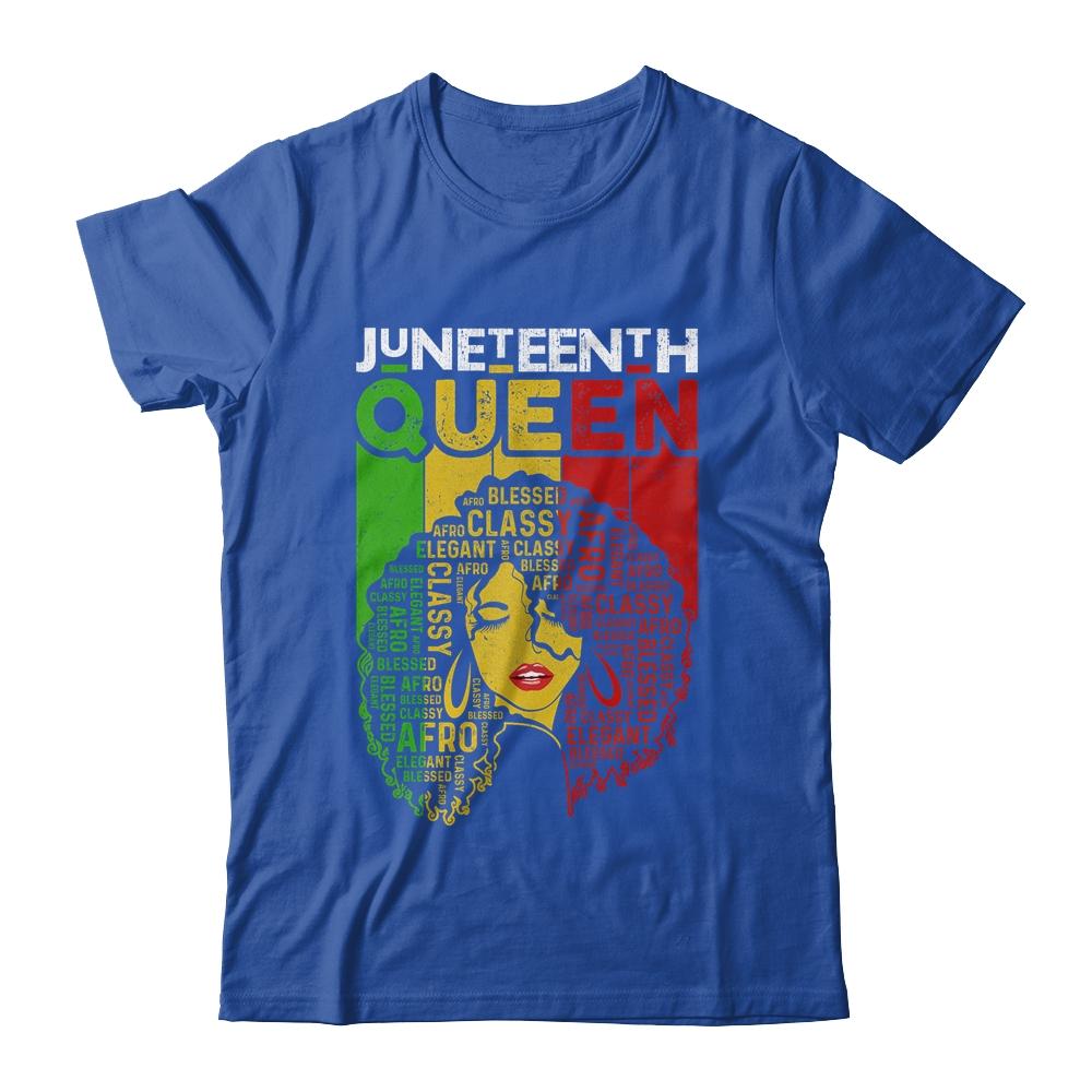 Juneteenth Queen Afro Melanin Black Girl Magic Women Girls Shirt & Tank Top | Siriustee.com