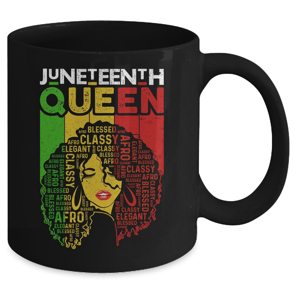 Juneteenth Queen Afro Melanin Black Girl Magic Women Girls Mug | siriusteestore