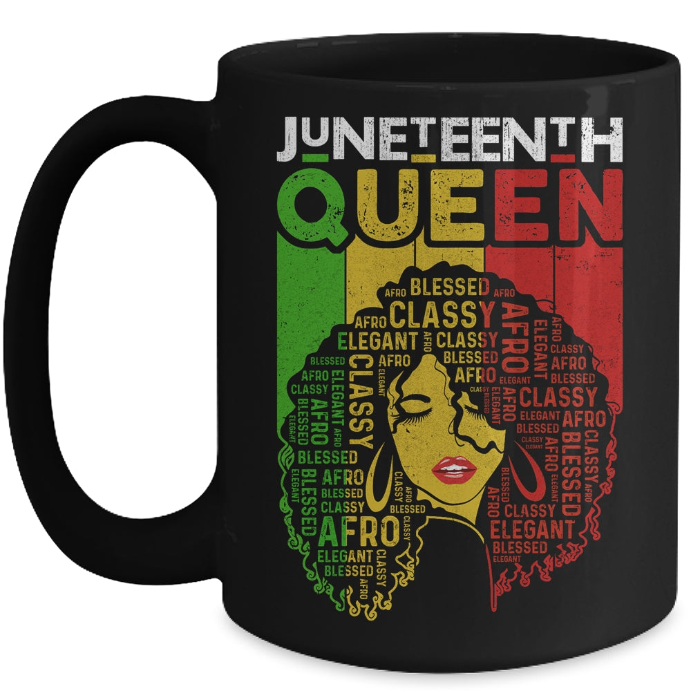 Juneteenth Queen Afro Melanin Black Girl Magic Women Girls Mug | siriusteestore