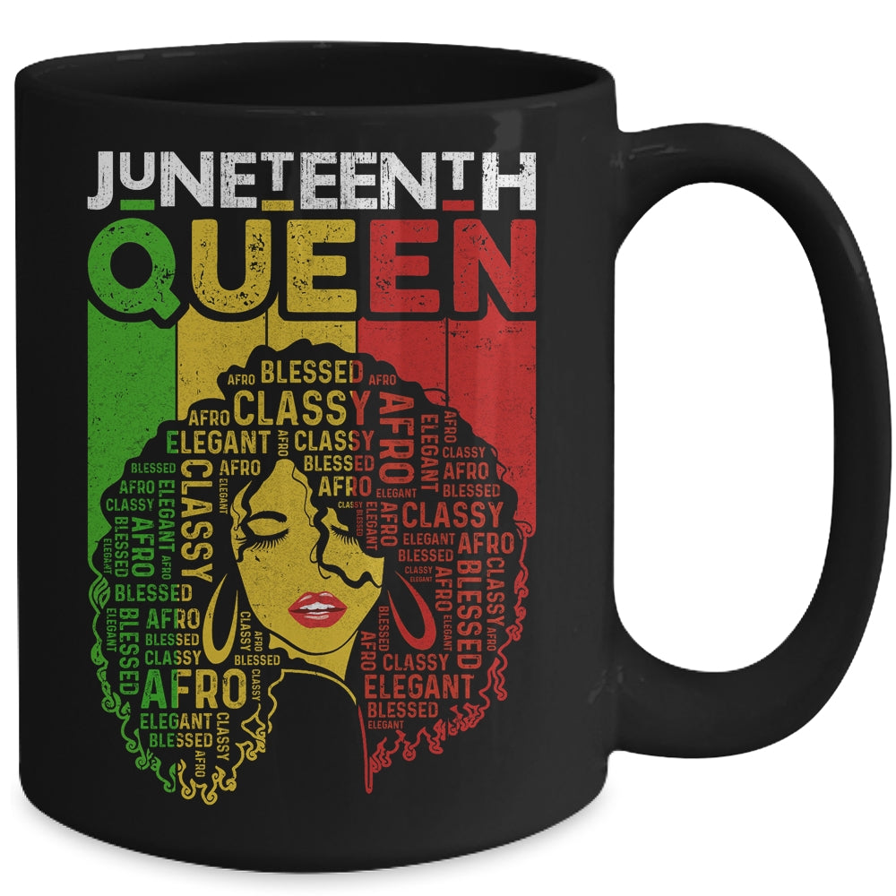 Juneteenth Queen Afro Melanin Black Girl Magic Women Girls Mug | siriusteestore