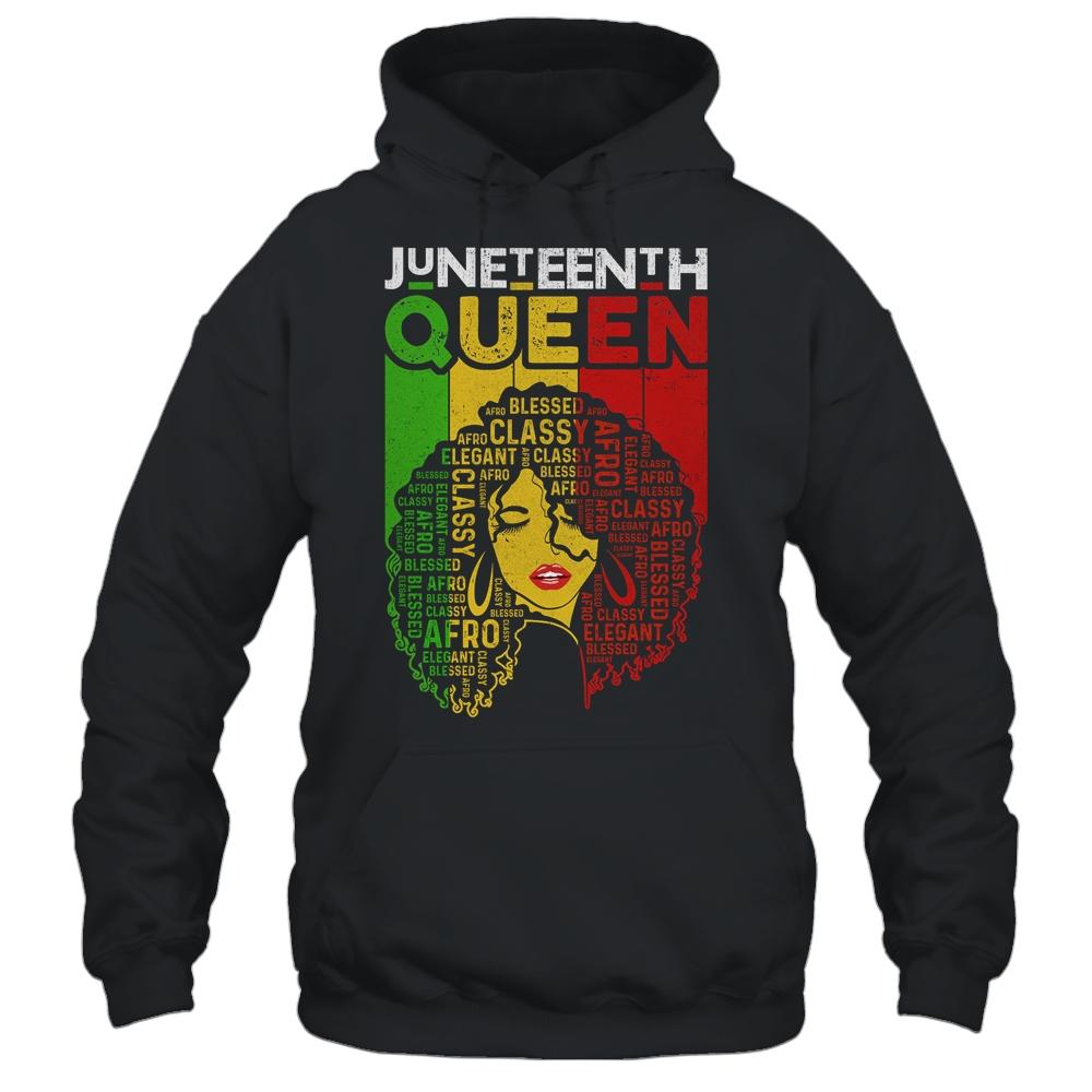 Juneteenth Queen Afro Melanin Black Girl Magic Women Girls Shirt & Tank Top | Siriustee.com