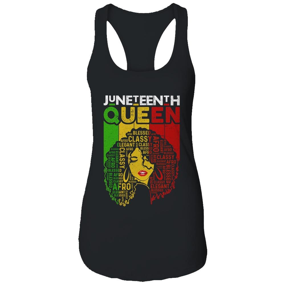 Juneteenth Queen Afro Melanin Black Girl Magic Women Girls Shirt & Tank Top | Siriustee.com