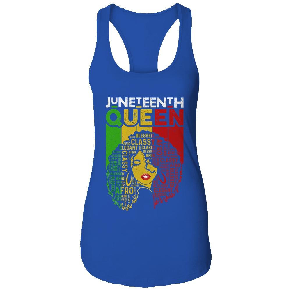 Juneteenth Queen Afro Melanin Black Girl Magic Women Girls Shirt & Tank Top | Siriustee.com