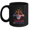 Juneteenth is My Independence Day 4th July Black Afro Flag Mug | siriusteestore