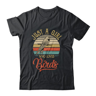 Just A Girl Who Loves Birds Cute Vintage Birds Girl Shirt & Tank Top | siriusteestore