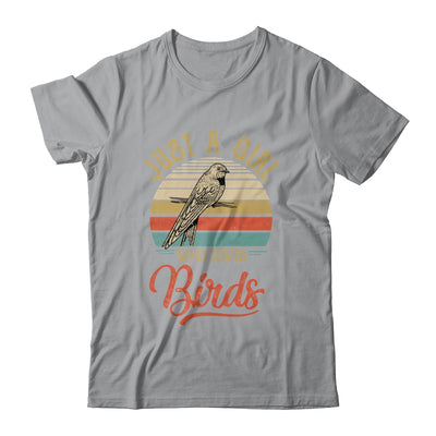 Just A Girl Who Loves Birds Cute Vintage Birds Girl Shirt & Tank Top | siriusteestore