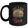 Just A Girl Who Loves Birds Cute Vintage Birds Girl Mug | siriusteestore