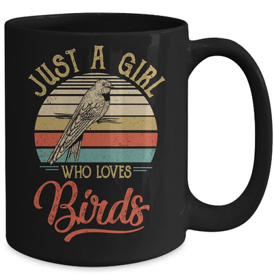 Just A Girl Who Loves Birds Cute Vintage Birds Girl Mug | siriusteestore