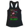 Just A Girl Who Loves Christmas In July Flamingo Shirt & Tank Top | siriusteestore