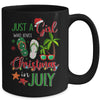 Just A Girl Who Loves Christmas In July Funny Summer Mug | siriusteestore