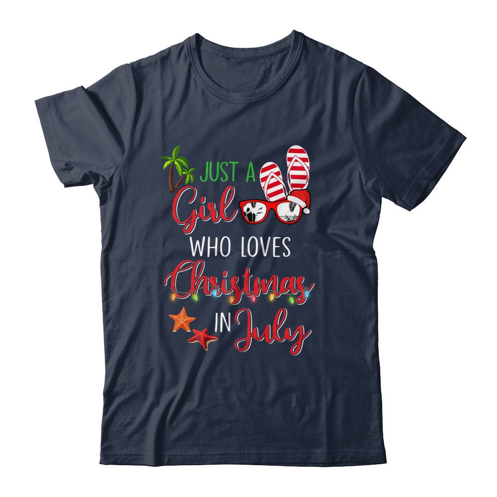 Just A Girl Who Loves Christmas In July Summer Shirt & Tank Top | siriusteestore