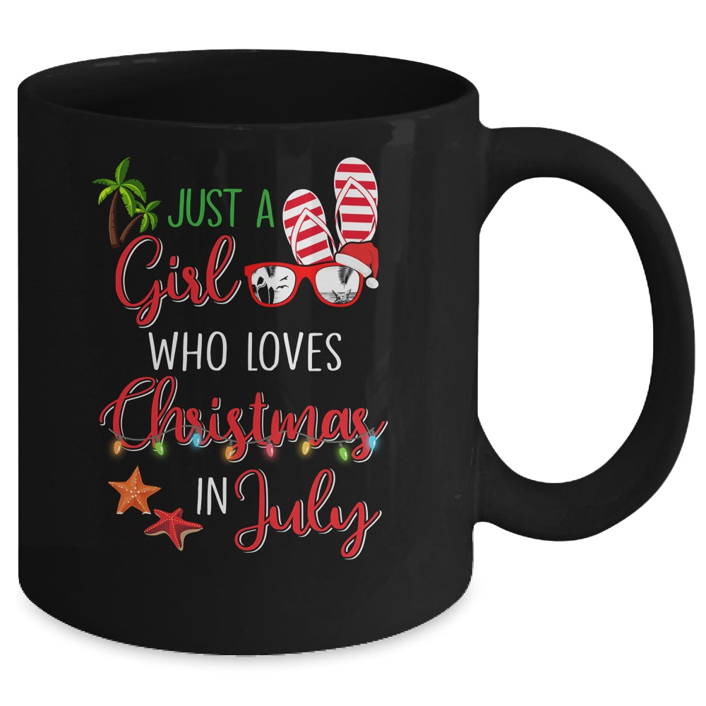 Just A Girl Who Loves Christmas In July Summer Mug | siriusteestore