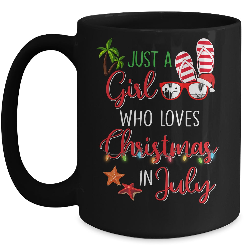 Just A Girl Who Loves Christmas In July Summer Mug | siriusteestore