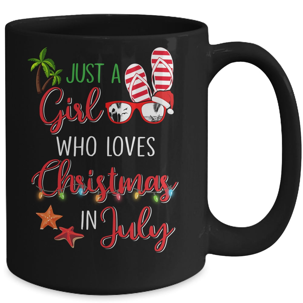 Just A Girl Who Loves Christmas In July Summer Mug | siriusteestore