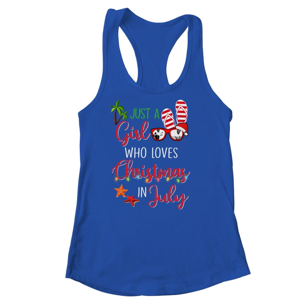 Just A Girl Who Loves Christmas In July Summer Shirt & Tank Top | siriusteestore
