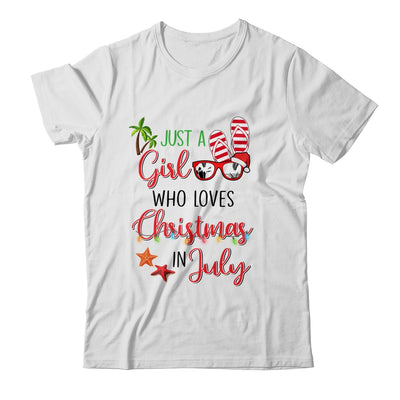 Just A Girl Who Loves Christmas In July Summer Vacation Shirt & Tank Top | siriusteestore