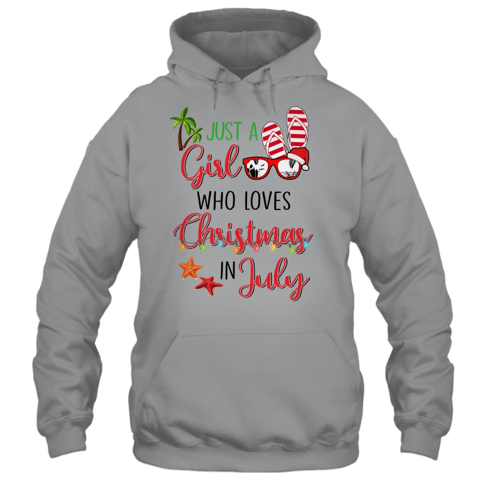 Just A Girl Who Loves Christmas In July Summer Vacation Shirt & Tank Top | siriusteestore