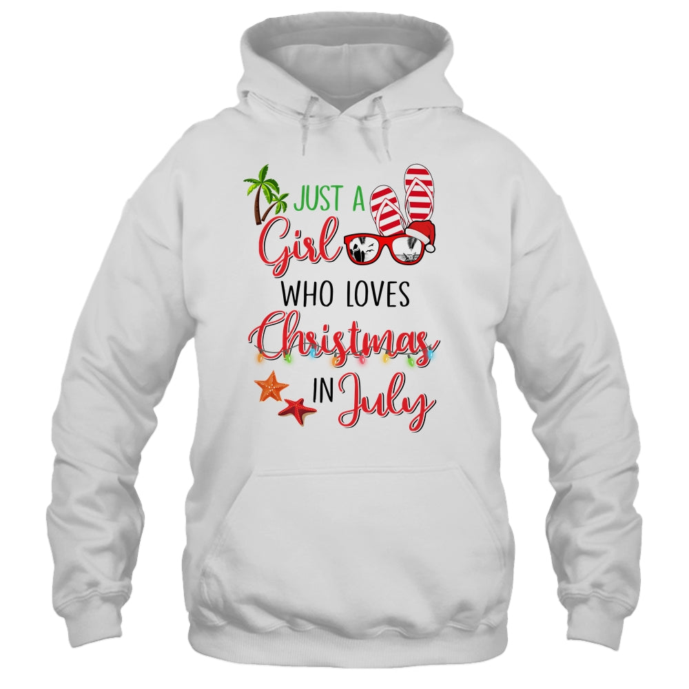Just A Girl Who Loves Christmas In July Summer Vacation Shirt & Tank Top | siriusteestore