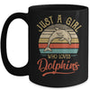 Just A Girl Who Loves Dolphins Cute Vintage Dolphins Girl Mug | siriusteestore