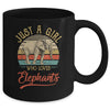 Just A Girl Who Loves Elephants Cute Vintage Elephants Girl Mug | siriusteestore