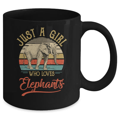 Just A Girl Who Loves Elephants Cute Vintage Elephants Girl Mug | siriusteestore