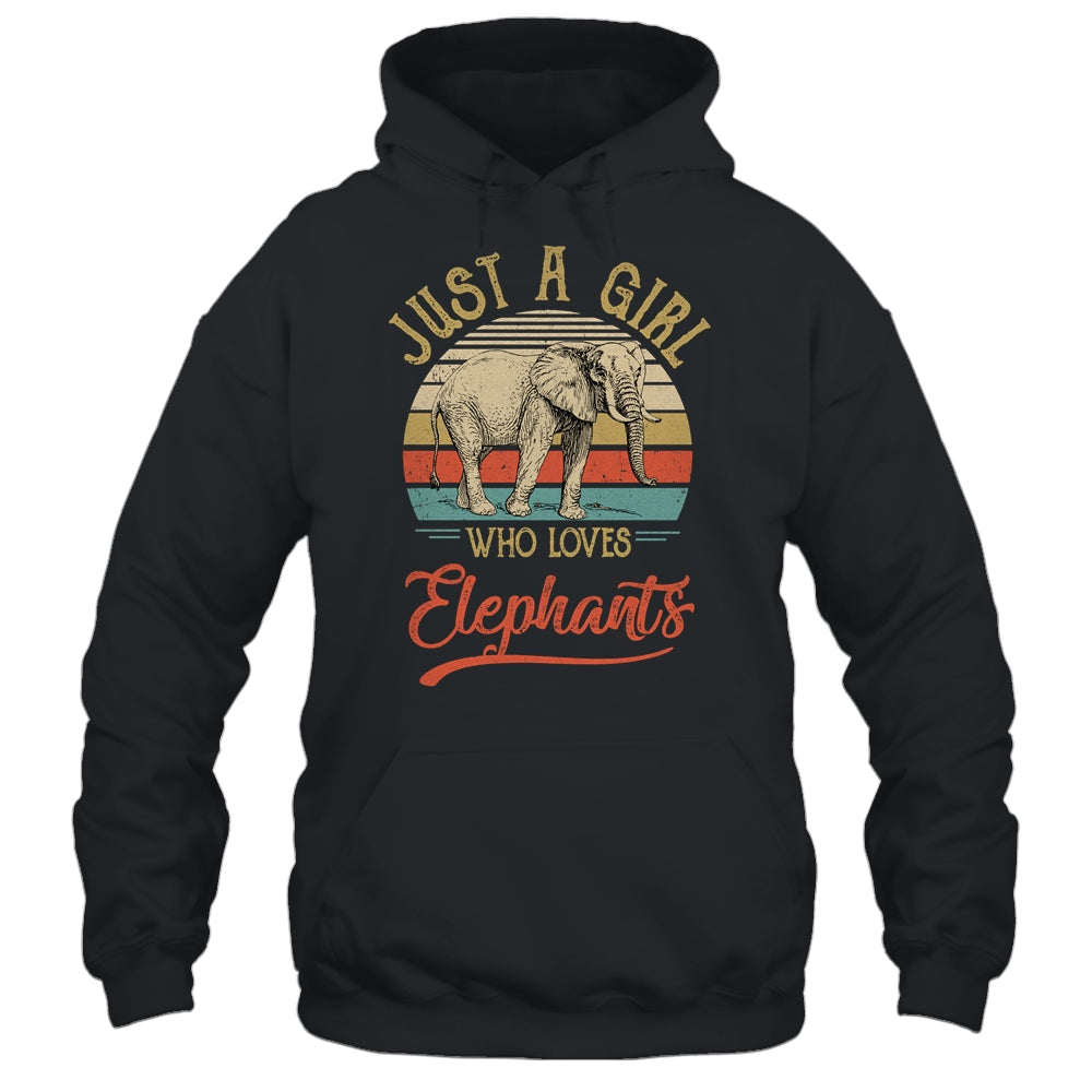 Just A Girl Who Loves Elephants Cute Vintage Elephants Girl Shirt & Tank Top | siriusteestore