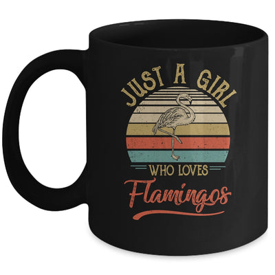 Just A Girl Who Loves Flamingos Cute Vintage Flamingos Girl Mug | siriusteestore