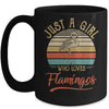 Just A Girl Who Loves Flamingos Cute Vintage Flamingos Girl Mug | siriusteestore