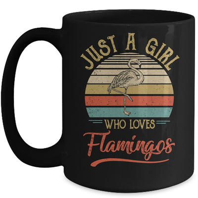 Just A Girl Who Loves Flamingos Cute Vintage Flamingos Girl Mug | siriusteestore