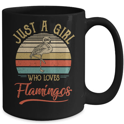 Just A Girl Who Loves Flamingos Cute Vintage Flamingos Girl Mug | siriusteestore