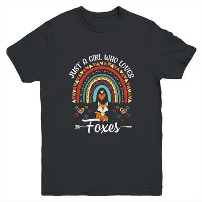 Just A Girl Who Loves Foxes Rainbow For Fox Lover Youth Shirt | siriusteestore