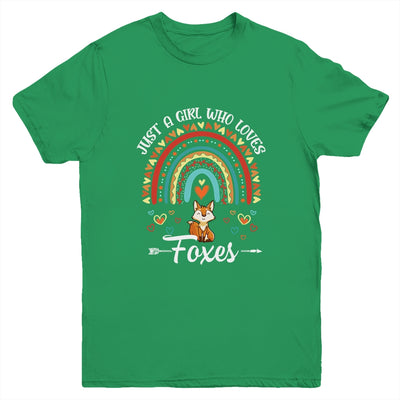 Just A Girl Who Loves Foxes Rainbow For Fox Lover Youth Shirt | siriusteestore