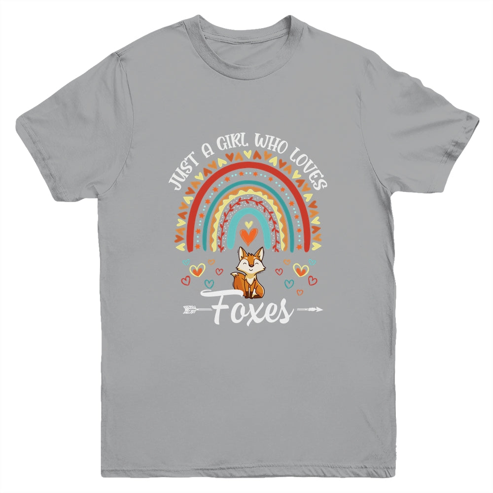 Just A Girl Who Loves Foxes Rainbow For Fox Lover Youth Shirt | siriusteestore