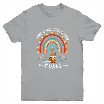 Just A Girl Who Loves Foxes Rainbow For Fox Lover Youth Shirt | siriusteestore