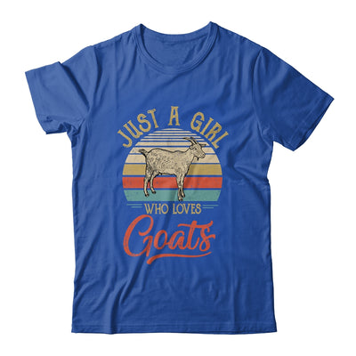 Just A Girl Who Loves Goats Cute Vintage Goats Girl Shirt & Tank Top | siriusteestore